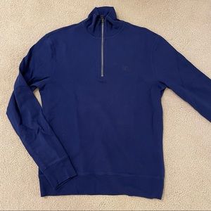 EUC Burberry Brit 1/4 Zip Sweater Blue Medium